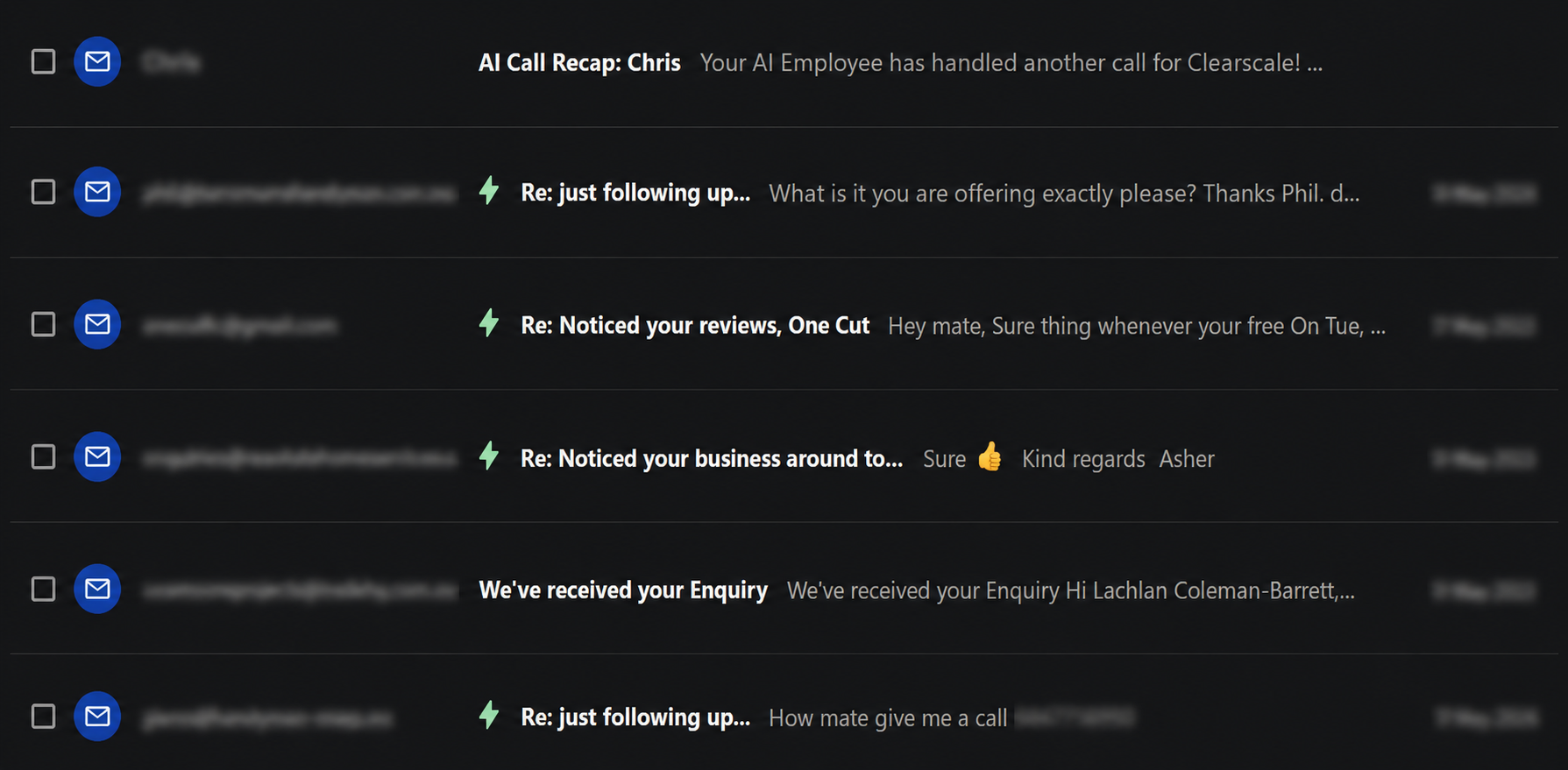 Real replies from a cold-email campaign