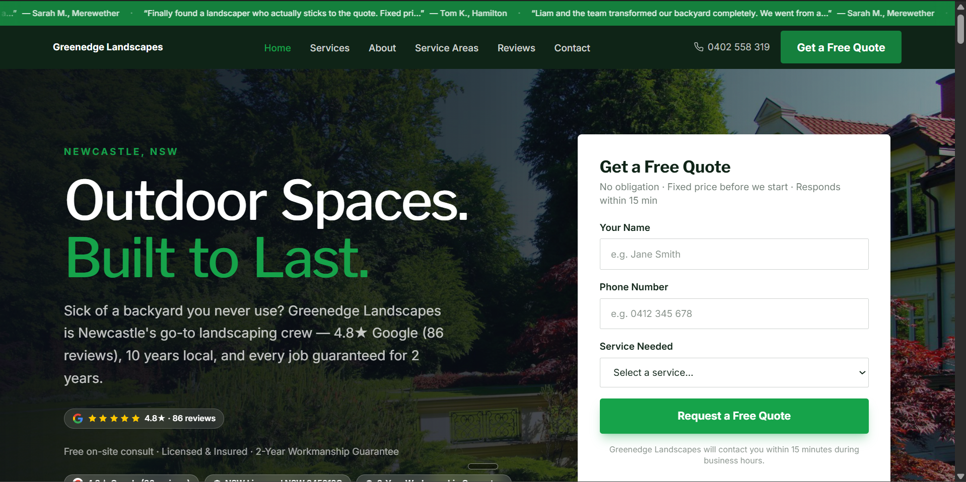 Greenedge Landscapes — generated site