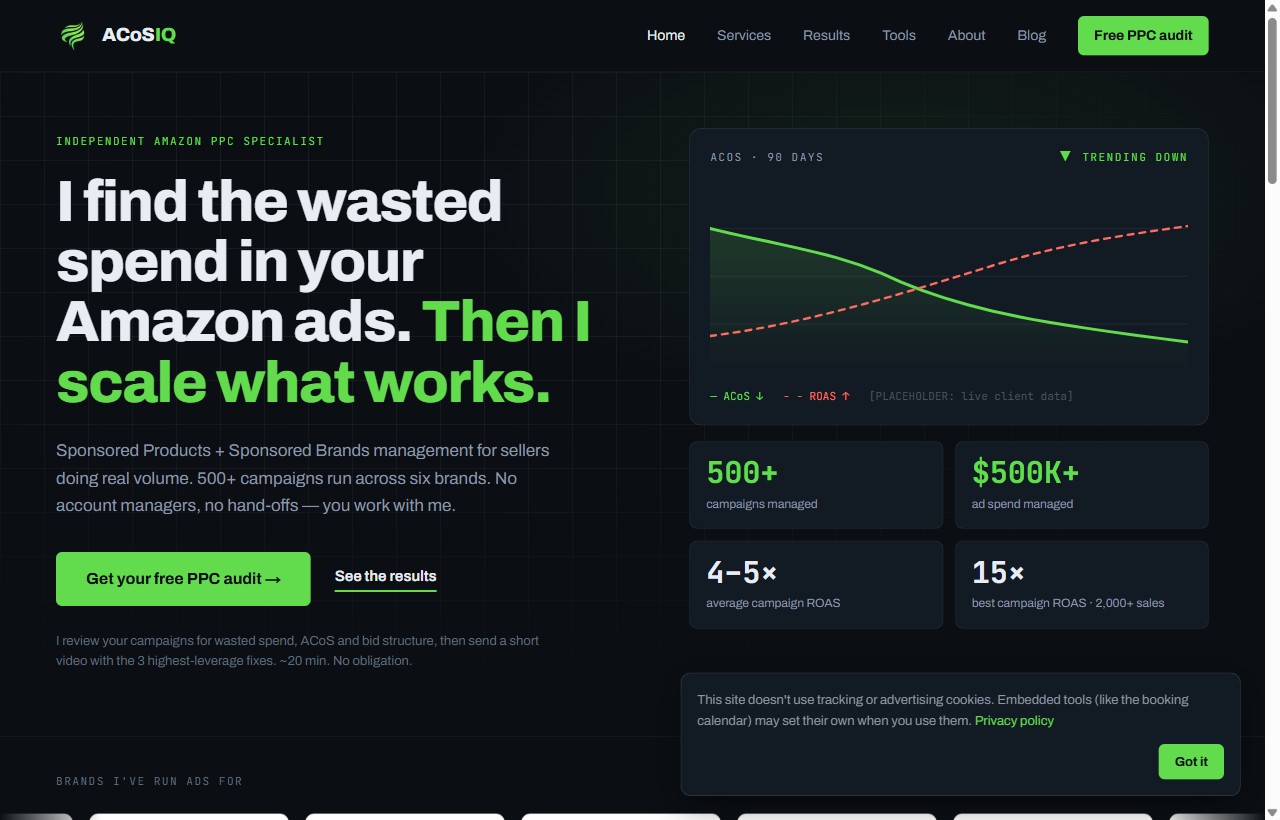 ACoS IQ — Amazon PPC specialist site